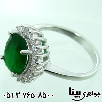 انگشتر ابسیدین زنانه زمردین