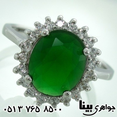 انگشتر ابسیدین زنانه زمردین