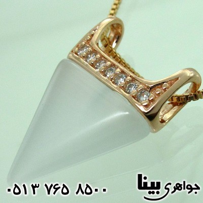 گردنبند سنگ ماه (مون استون) مثلثی