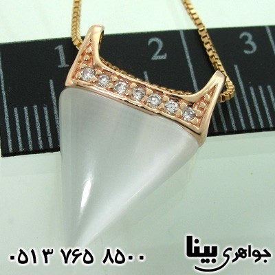 گردنبند سنگ ماه (مون استون) مثلثی