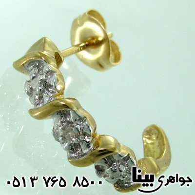 گوشواره الماس زنانه پیچک