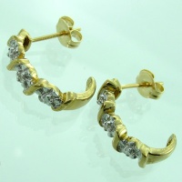 گوشواره الماس زنانه پیچک