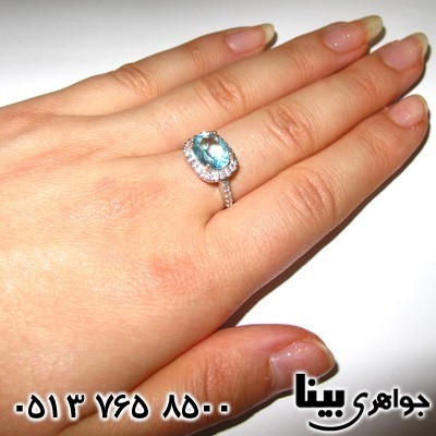 انگشتر ابسیدین زنانه مستطیلی