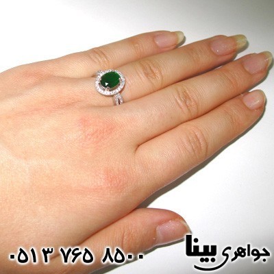 انگشتر ابسیدین زنانه سبز نگین