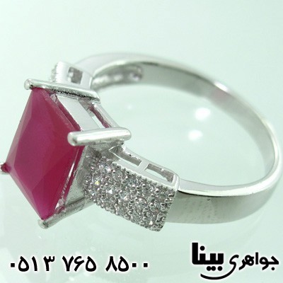 انگشتر ابسیدین زنانه مربعی