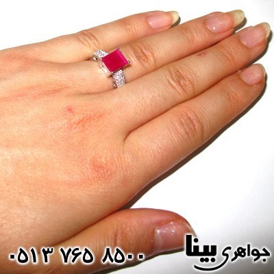 انگشتر ابسیدین زنانه مربعی