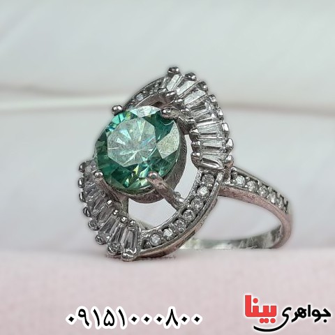 انگشتر الماس روسی (موزانایت) رودیوم زنانه _کد:32331
