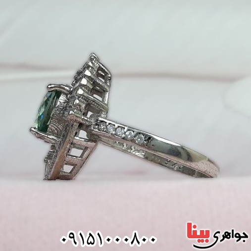 انگشتر الماس روسی (موزانایت) رودیوم زنانه _کد:32331