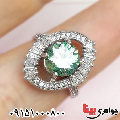 انگشتر الماس روسی (موزانایت) رودیوم زنانه _کد:32331