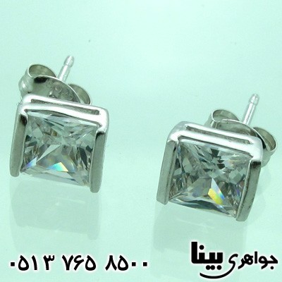 گوشواره نقره زنانه طرح برلیان