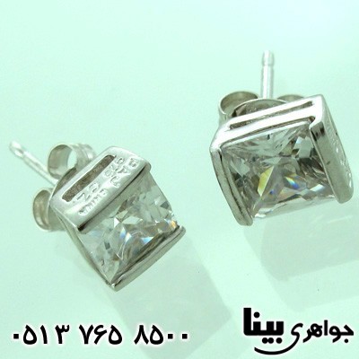 گوشواره نقره زنانه طرح برلیان