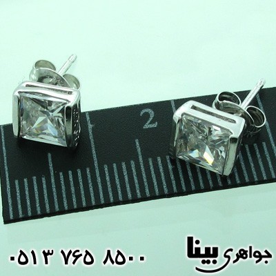 گوشواره نقره زنانه طرح برلیان