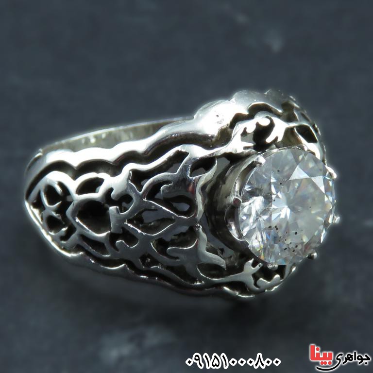انگشتر الماس روسی (موزانایت) دست ساز و فاخر _کد:32367