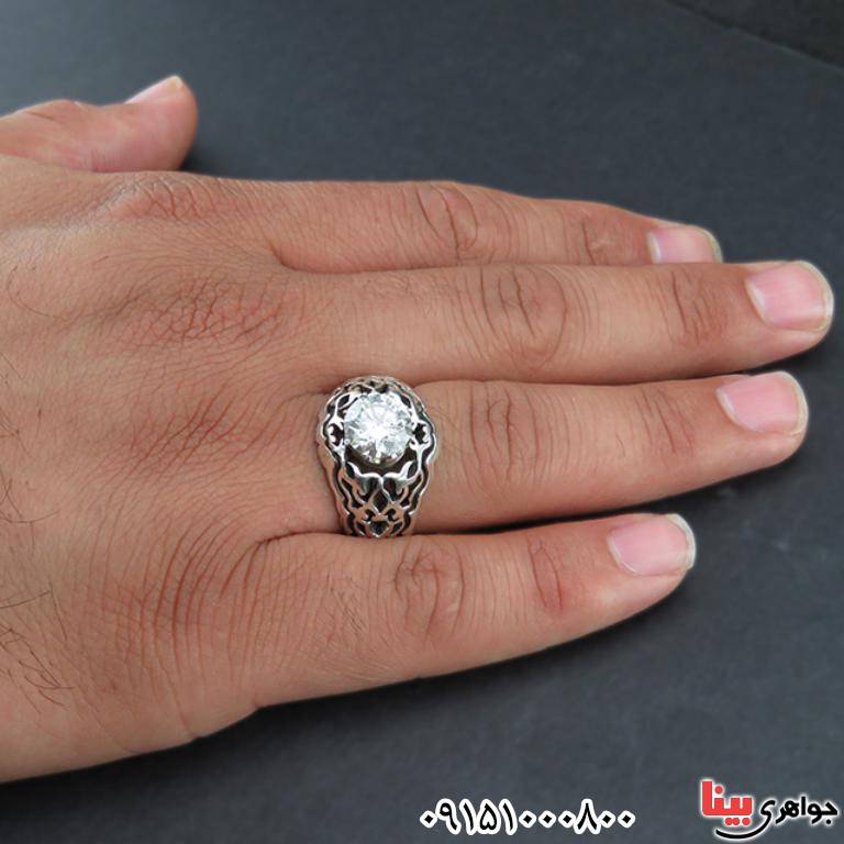 انگشتر الماس روسی (موزانایت) دست ساز و فاخر _کد:32367