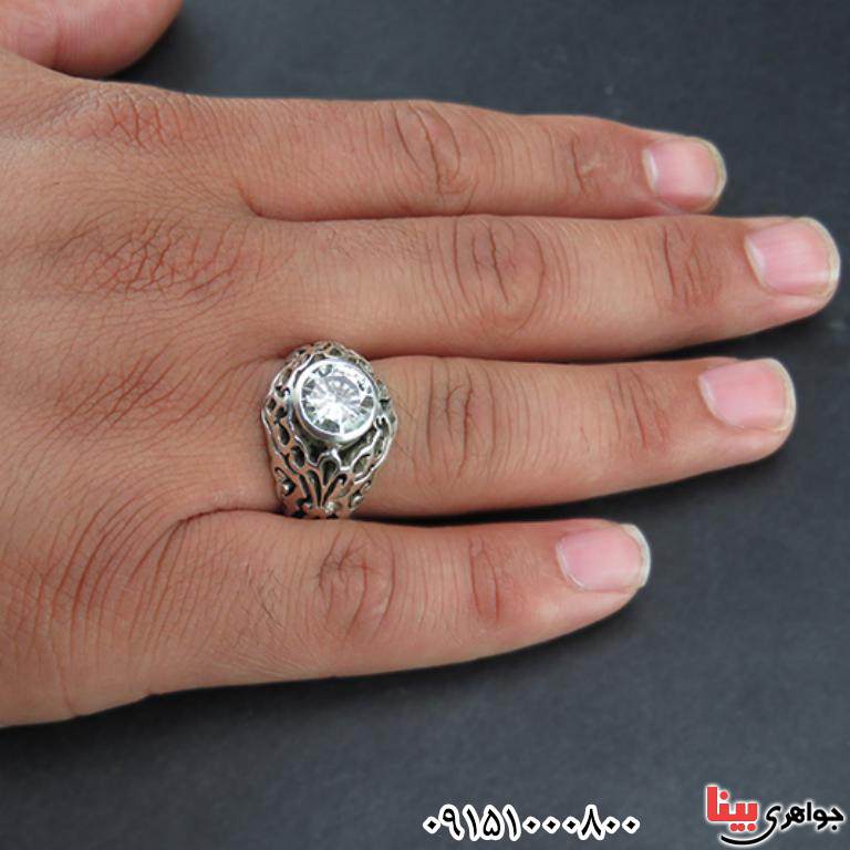 انگشتر الماس روسی (موزانایت) دست ساز و فاخر _کد:32368