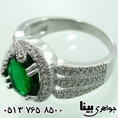 انگشتر ابسیدین زنانه فانتزی رکاب پهن