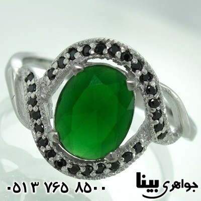 انگشتر ابسیدین زنانه پیچکی