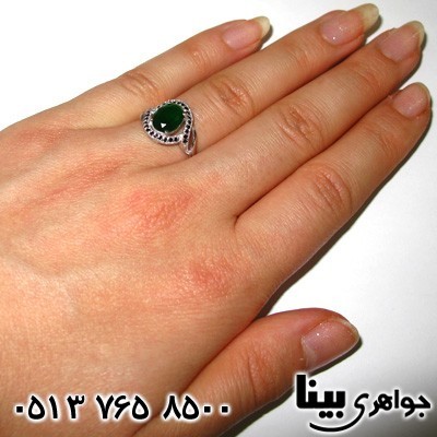 انگشتر ابسیدین زنانه پیچکی
