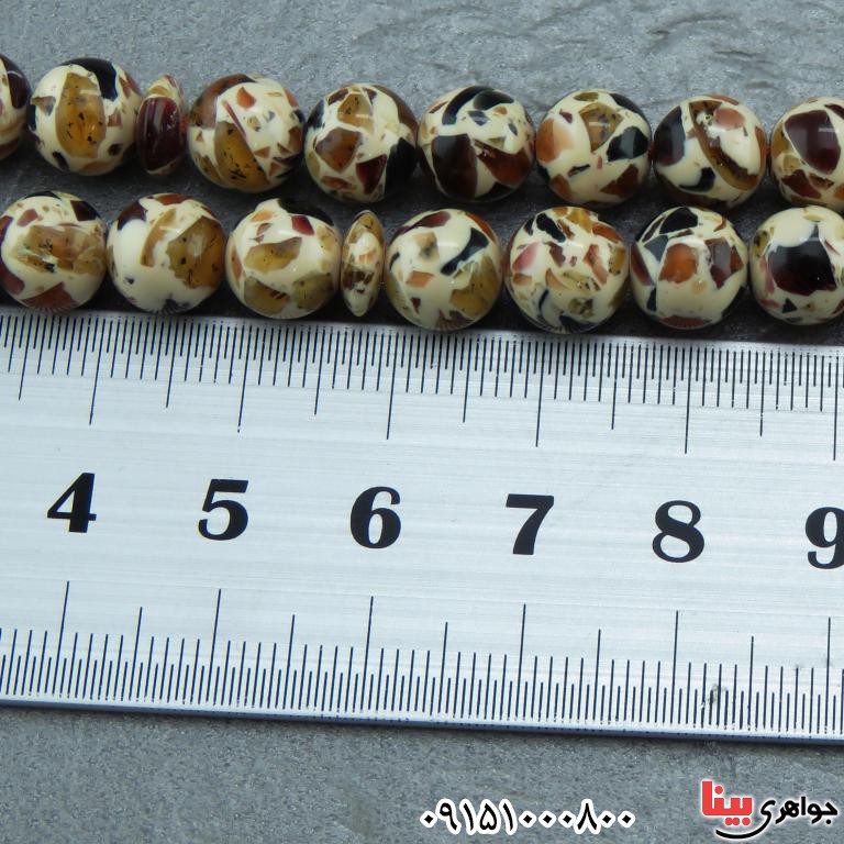 تسبیح کهربا 33 دانه ای درشت خاص و زیبا _کد:32488