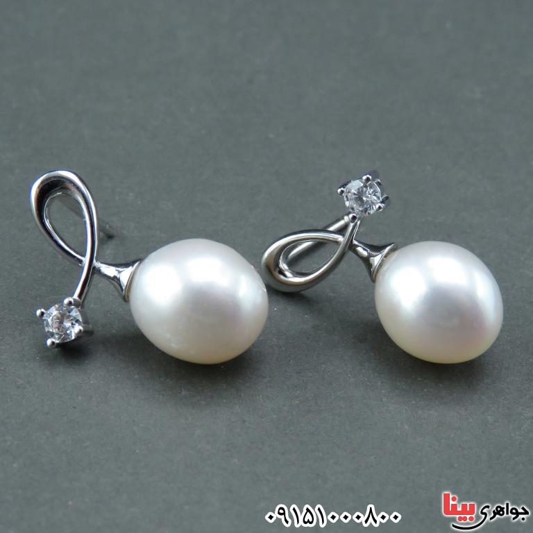 گوشواره مروارید بسیار زیبا و با کیفیت زنانه _کد:32498