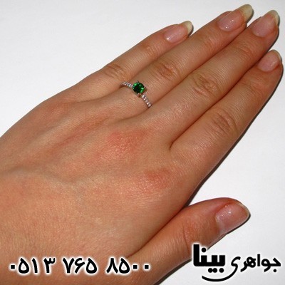 انگشتر ابسیدین زنانه کلاسیک طرح ایتالیایی سه