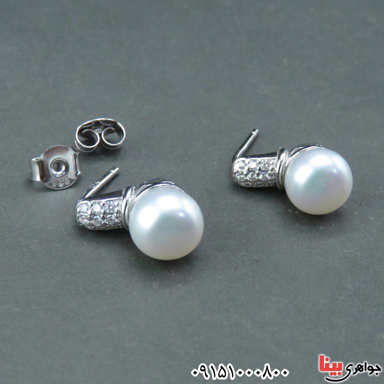 گوشواره مروارید بسیار خاص و زیبا زنانه _کد:32499