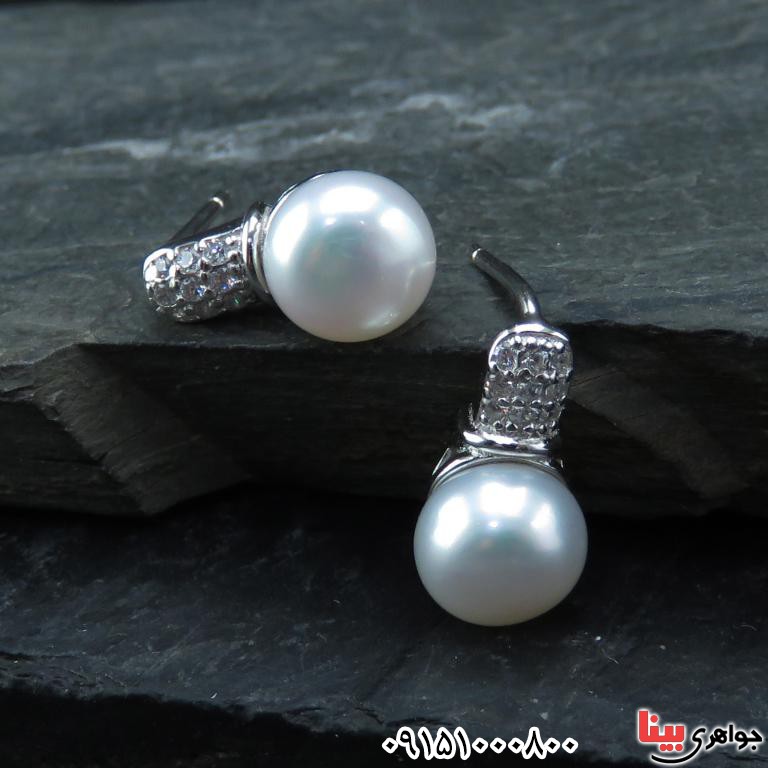 گوشواره مروارید بسیار خاص و زیبا زنانه _کد:32499