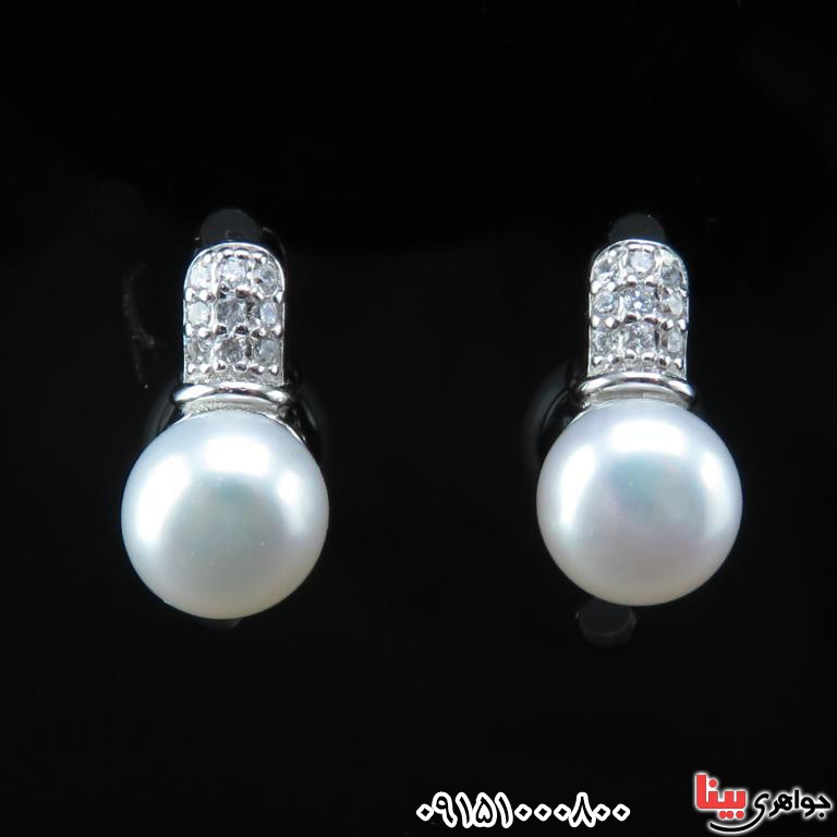 گوشواره مروارید بسیار خاص و زیبا زنانه _کد:32499