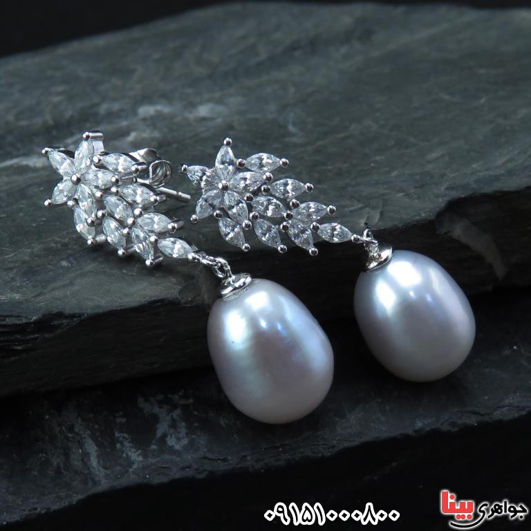 گوشواره مروارید بسیار شیک و خاص زنانه _کد:32500