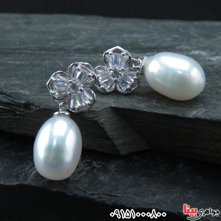 گوشواره مروارید بسیار خاص و زیبا زنانه _کد:32501