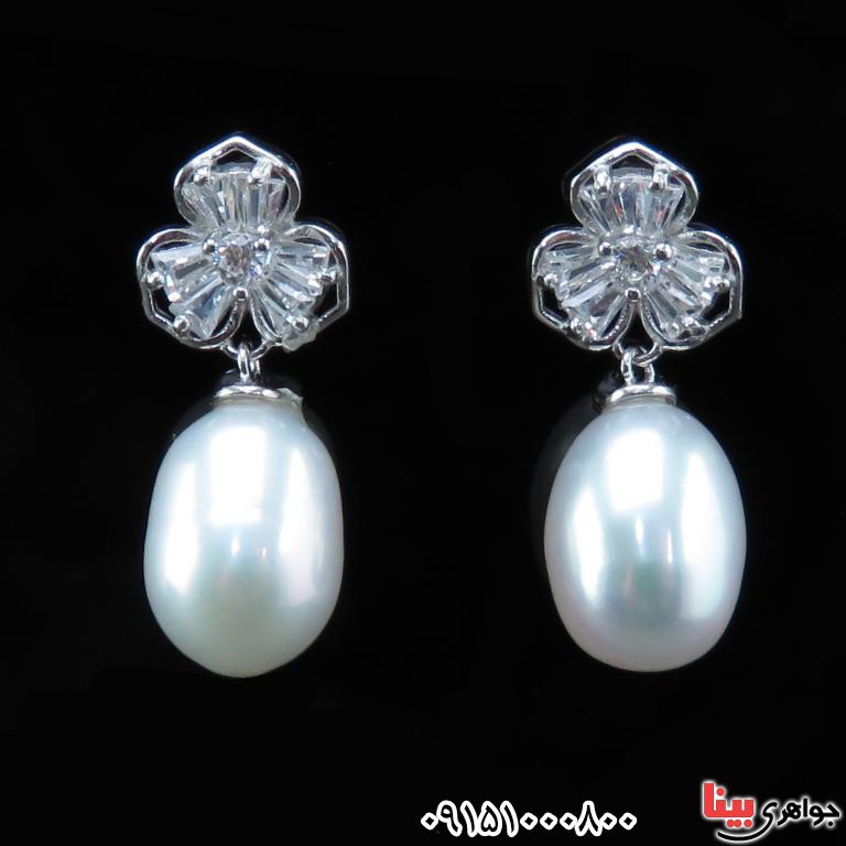 گوشواره مروارید بسیار خاص و زیبا زنانه _کد:32501