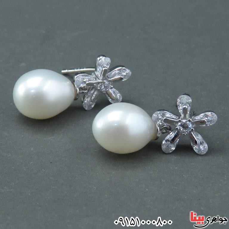 گوشواره مروارید بسیار شیک و با کیفیت زنانه _کد:32503