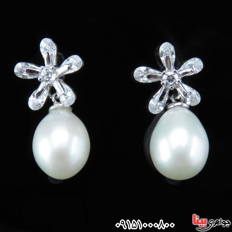 گوشواره مروارید بسیار شیک و با کیفیت زنانه _کد:32503