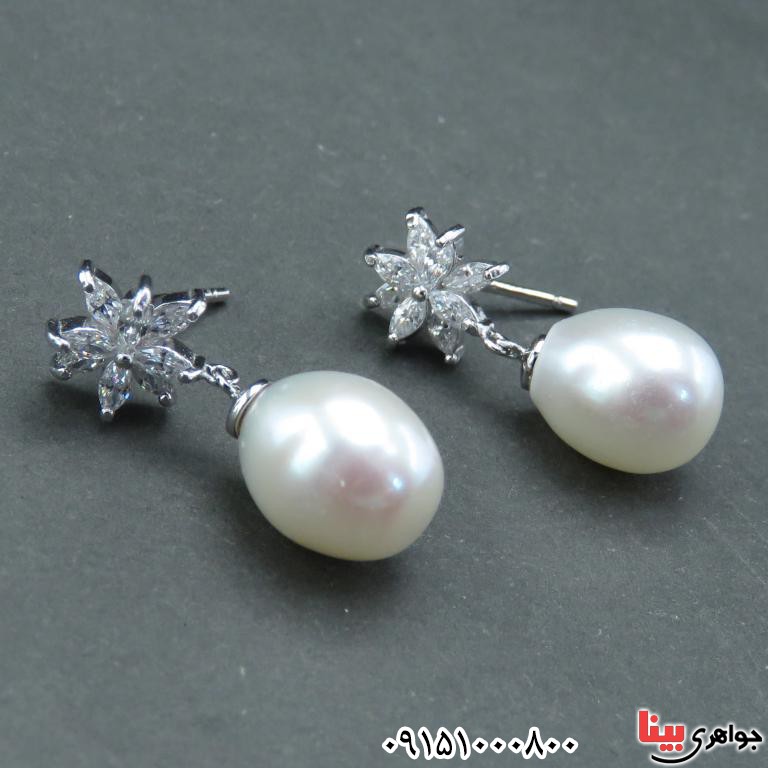 گوشواره مروارید بسیار زیبا و با کیفیت زنانه _کد:32504