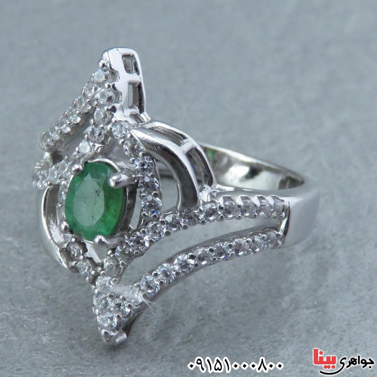 انگشتر زمرد زامبیا بسیار خاص و زیبا زنانه _کد:32538