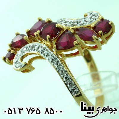 انگشتر نقره یاقوت سنتاتیک خوشرنگ سلطنتی