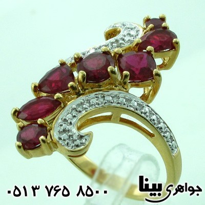 انگشتر نقره یاقوت سنتاتیک خوشرنگ سلطنتی