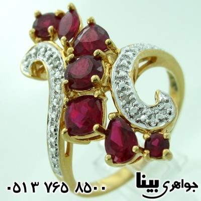 انگشتر نقره یاقوت سنتاتیک خوشرنگ سلطنتی