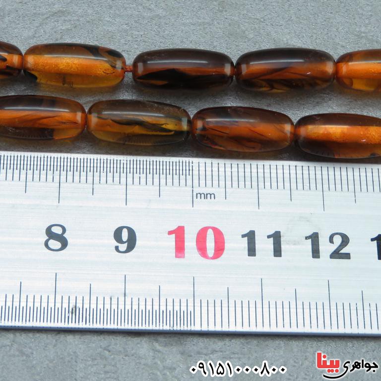 تسبیح کهربا 33 دانه ای درشت بسیار خاص _کد:32575