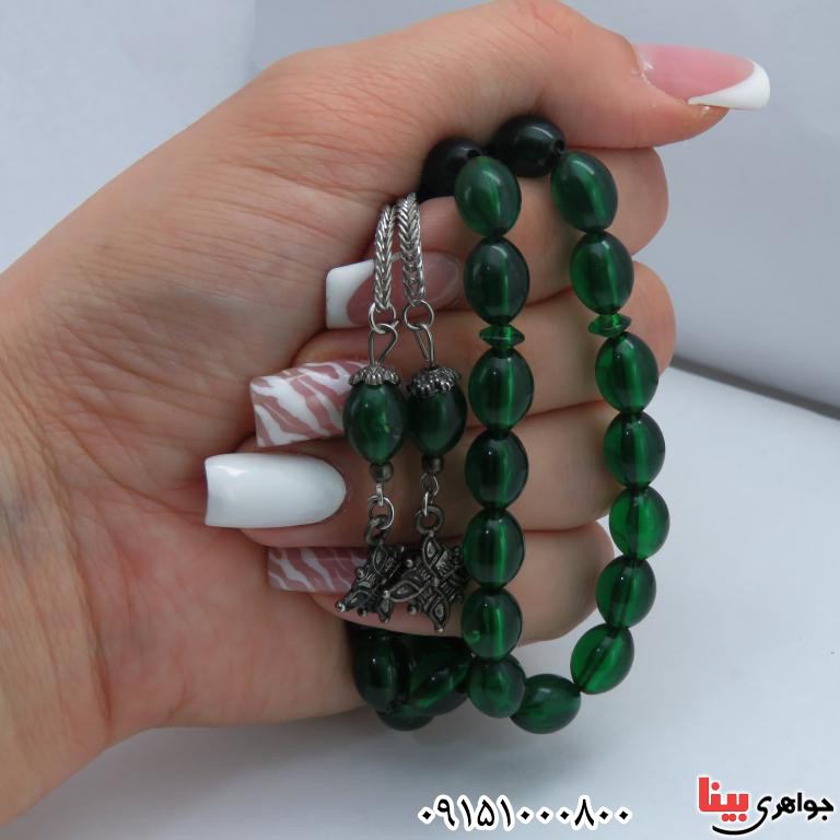 تسبیح کهربا 33 دانه ای درشت بسیار خوشرنگ _کد:32588