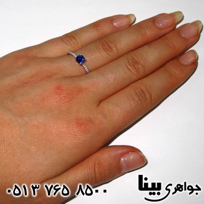 انگشتر ابسیدین  زنانه کلاسیک طرح ایتالیایی هفت