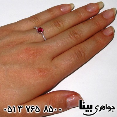 انگشتر ابسیدین زنانه کلاسیک طرح ایتالیایی هشت