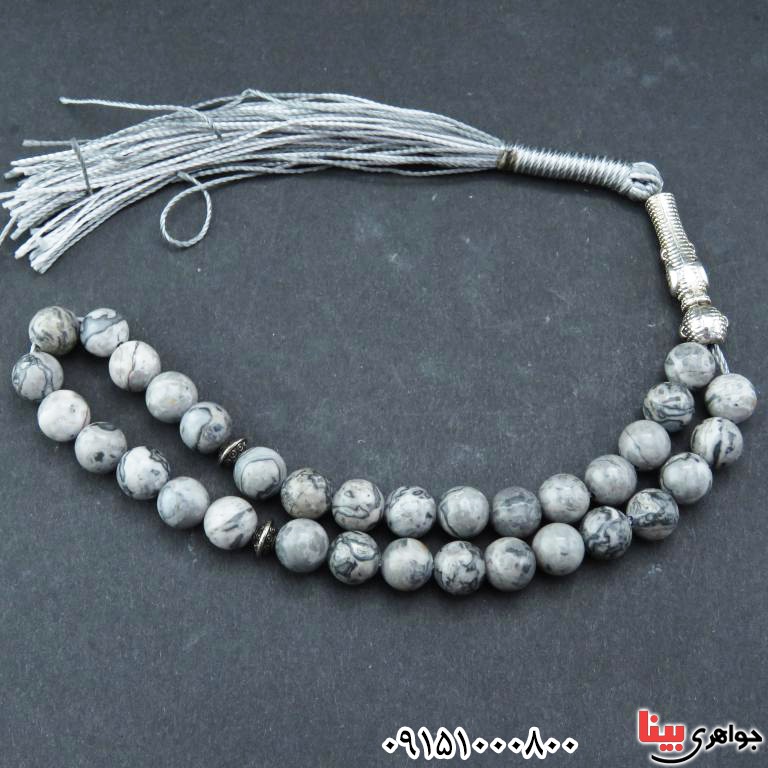 تسبیح جاسپر پیکاسو 33 دانه ای سنگین بسیار زیبا _کد:32652