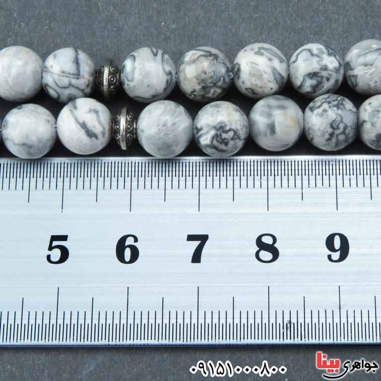 تسبیح جاسپر پیکاسو 33 دانه ای سنگین بسیار زیبا _کد:32652