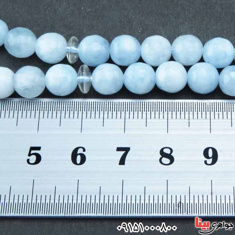 تسبیح سنگ ماه (مون استون) 33 دانه ای سنگین بسیار خوشرنگ _کد:32655