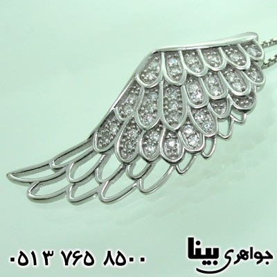 گردنبند نقره پر طاووس
