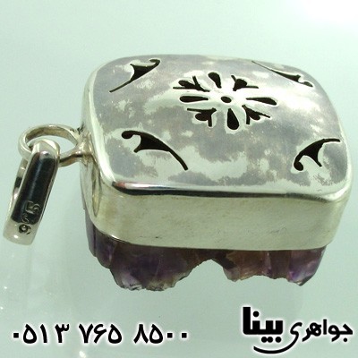 گردنبند آمتیست راف فاخر درشت