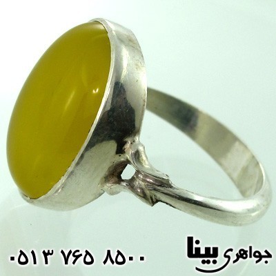 انگشتر عقیق شرف الشمس مردانه بیضی
