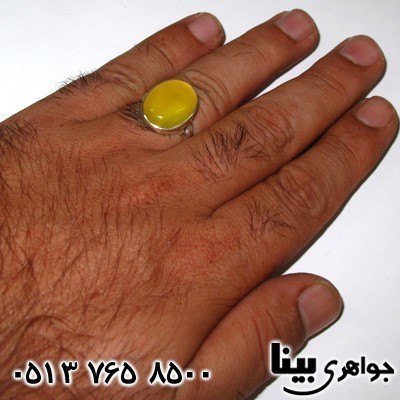 انگشتر عقیق شرف الشمس مردانه بیضی