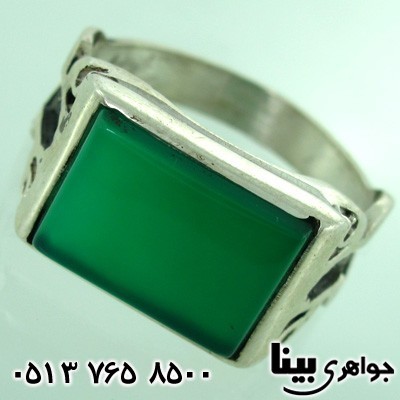 انگشتر عقیق سبز مردانه علی